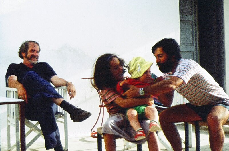 Photo 3: Ed, Myrto, Irini and myself, Naxos, 1983